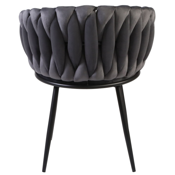 Стілець Onder Mebli MILA BK Сірий UC-901 Оксамит-5