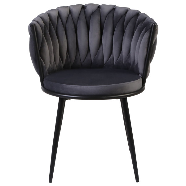 Стілець Onder Mebli MILA BK Сірий UC-901 Оксамит-2