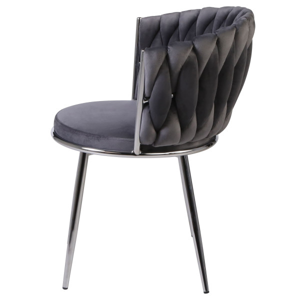 Стілець Onder Mebli MILA CH Сірий UC-901 Оксамит-3