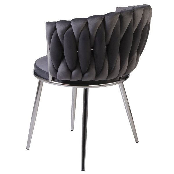 Стілець Onder Mebli MILA CH Сірий UC-901 Оксамит-4