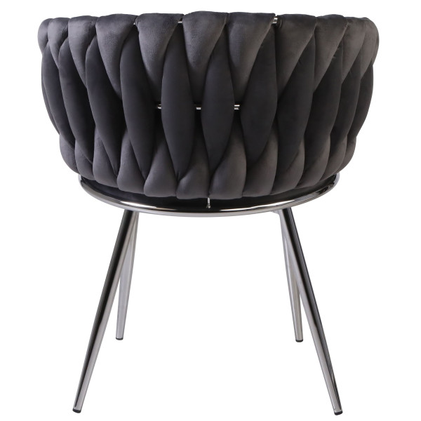 Стілець Onder Mebli MILA CH Сірий UC-901 Оксамит-5