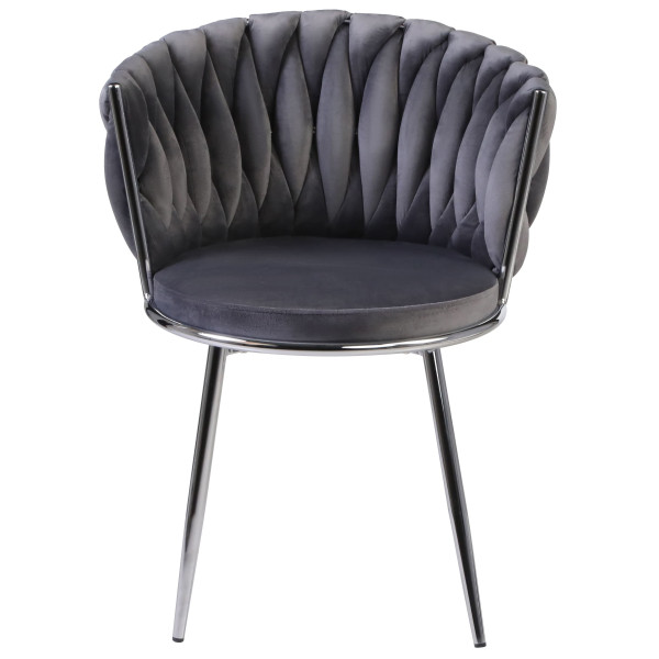 Стілець Onder Mebli MILA CH Сірий UC-901 Оксамит-2