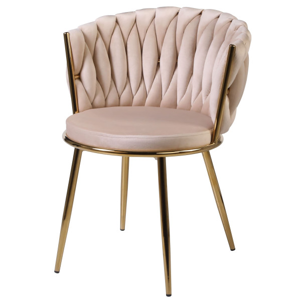 Стул Onder Mebli MILA GD Бежевый UC-902 Бархат-1