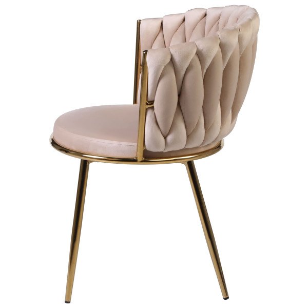 Стул Onder Mebli MILA GD Бежевый UC-902 Бархат-3