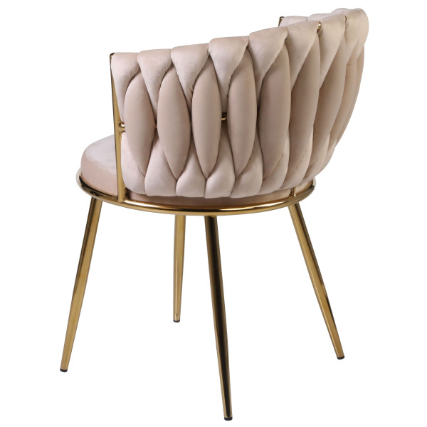 Стул Onder Mebli MILA GD Бежевый UC-902 Бархат-4