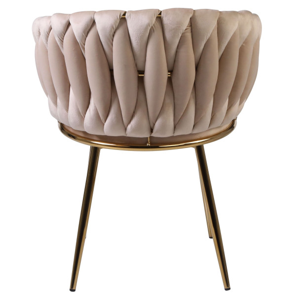 Стул Onder Mebli MILA GD Бежевый UC-902 Бархат-5