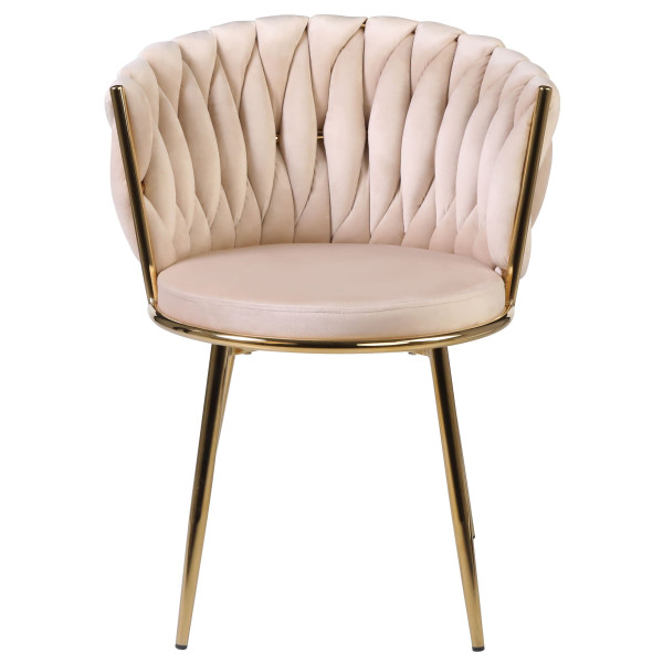 Стул Onder Mebli MILA GD Бежевый UC-902 Бархат-2