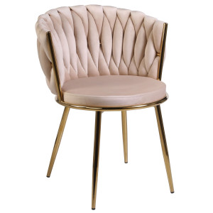 Стул Onder Mebli MILA GD Бежевый UC-902 Бархат