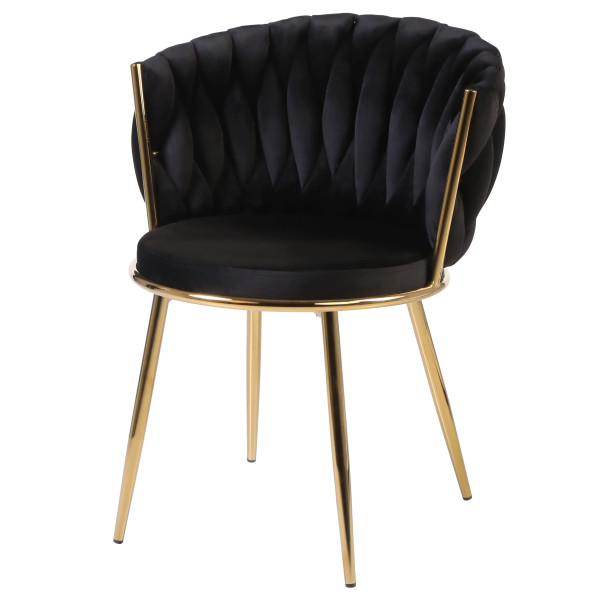 Стілець Onder Mebli MILA GD Чорний UC-904 Оксамит-1