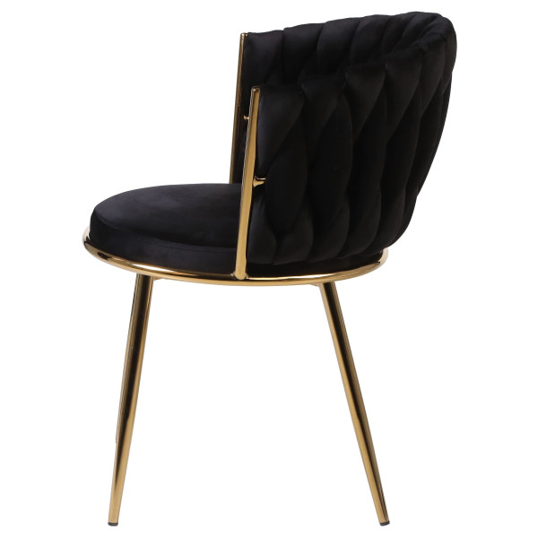 Стілець Onder Mebli MILA GD Чорний UC-904 Оксамит-3