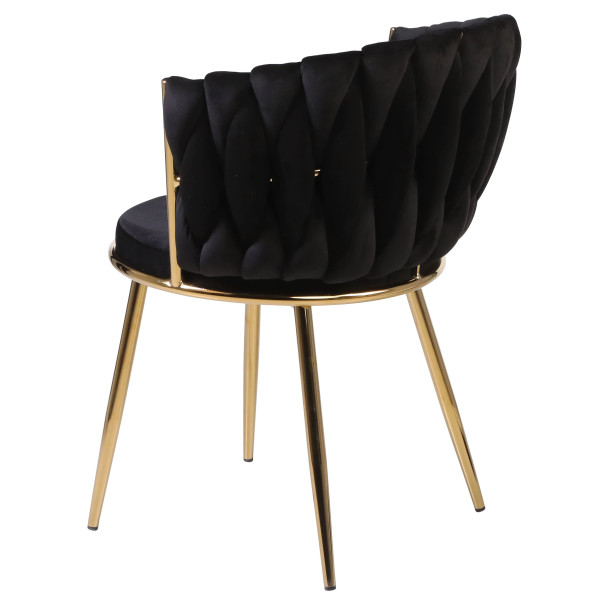 Стілець Onder Mebli MILA GD Чорний UC-904 Оксамит-4