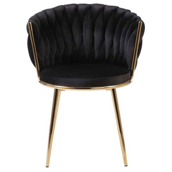 Стілець Onder Mebli MILA GD Чорний UC-904 Оксамит-2