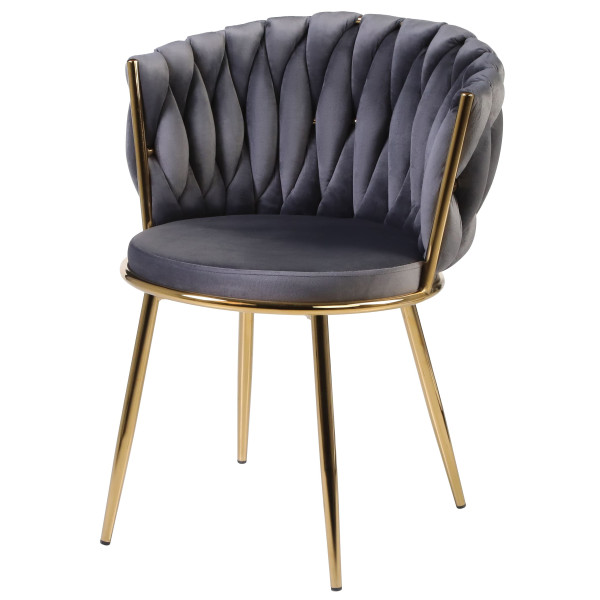 Стул Onder Mebli MILA GD Серый UC-901 Бархат-1