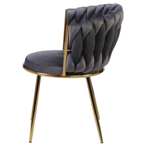 Стул Onder Mebli MILA GD Серый UC-901 Бархат-3