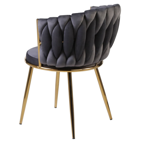 Стул Onder Mebli MILA GD Серый UC-901 Бархат-4