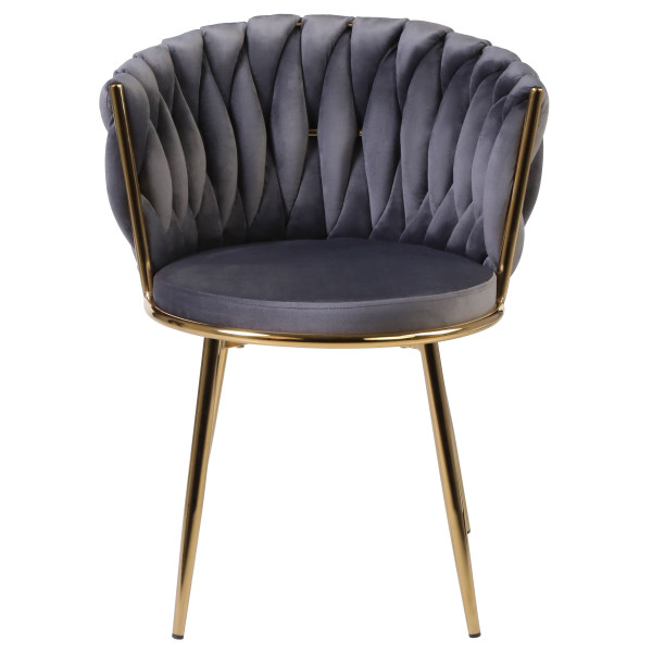 Стул Onder Mebli MILA GD Серый UC-901 Бархат-2