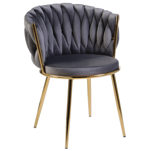 Стул Onder Mebli MILA GD Серый UC-901 Бархат-0