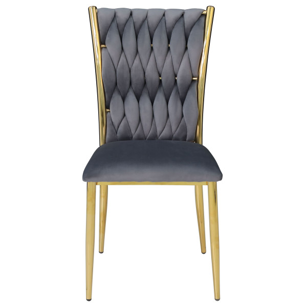 Стул Onder Mebli NUVO GD Серый UC-901 Бархат-2