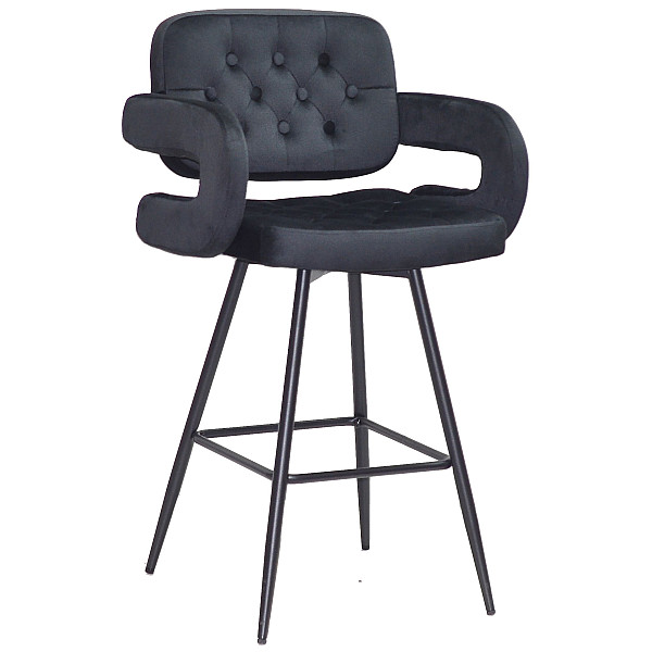 Полубарный стул Onder Mebli GOR BAR 65-ML Черный B-1011 Бархат-0