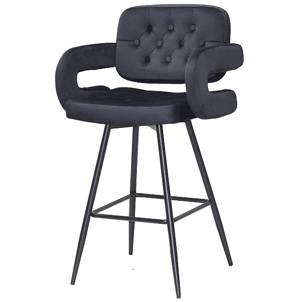 Полубарный стул Onder Mebli GOR BAR 65-ML Черный B-1011 Бархат-1