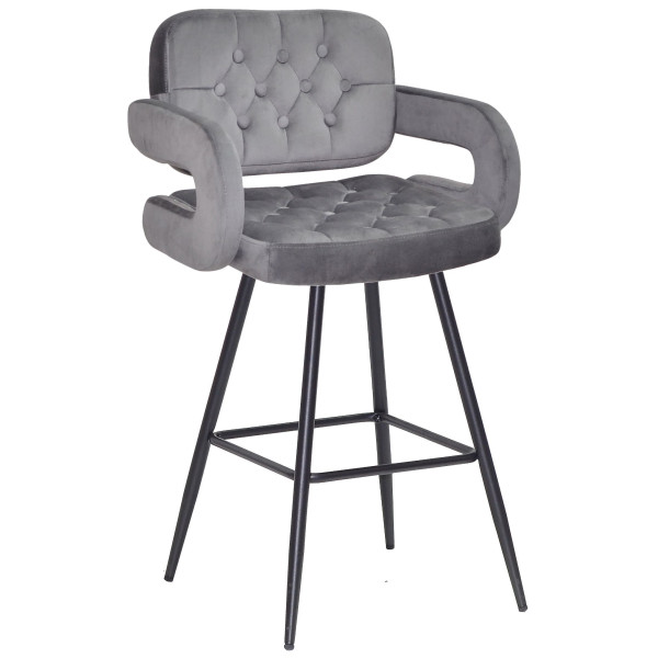 Полубарный стул Onder Mebli GOR BAR 65-ML Серый B-1034 Бархат-0