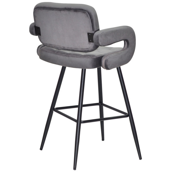 Полубарный стул Onder Mebli GOR BAR 65-ML Серый B-1034 Бархат-2
