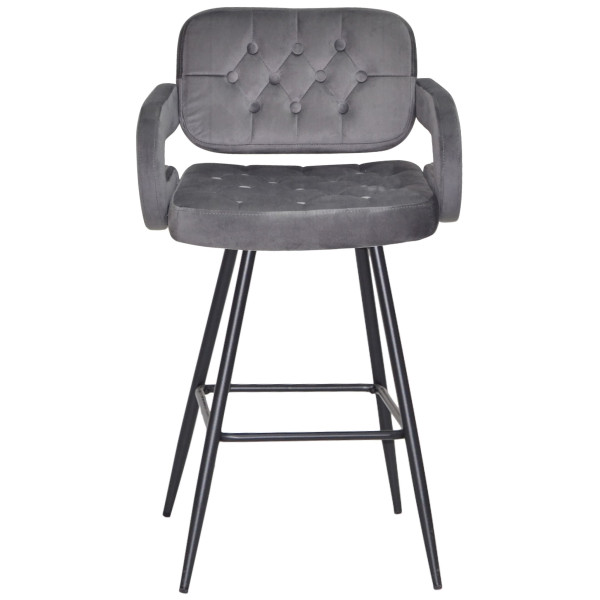 Полубарный стул Onder Mebli GOR BAR 65-ML Серый B-1034 Бархат-1