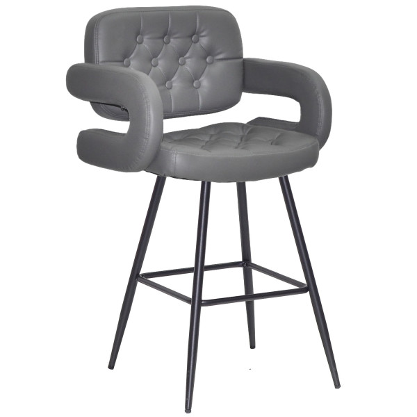 Полубарный стул Onder Mebli Gor BAR 65-ML Серый 1001 Экокожа-0