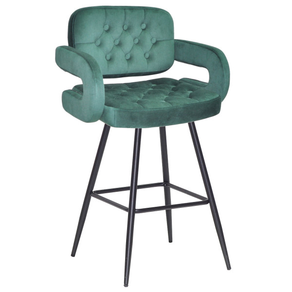 Напівбарний стілець Onder Mebli Gor BAR 65-ML Зелений B-1036 Оксамит-0