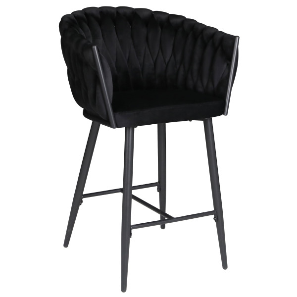 Полубарный стул Onder Mebli Lola BAR 65-ML (BK) Черный UC-904 Бархат-0