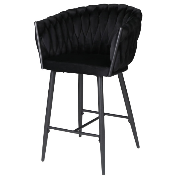 Полубарный стул Onder Mebli Lola BAR 65-ML (BK) Черный UC-904 Бархат-1