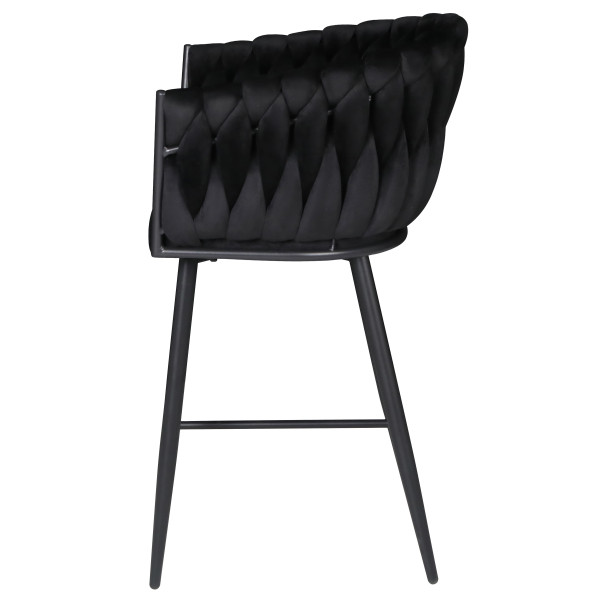 Полубарный стул Onder Mebli Lola BAR 65-ML (BK) Черный UC-904 Бархат-4