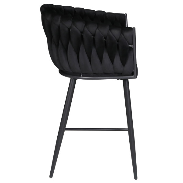 Полубарный стул Onder Mebli Lola BAR 65-ML (BK) Черный UC-904 Бархат-3