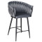 Полубарный стул Onder Mebli Lola BAR 65-ML (BK) Серый UC-901 Бархат-0-thumb