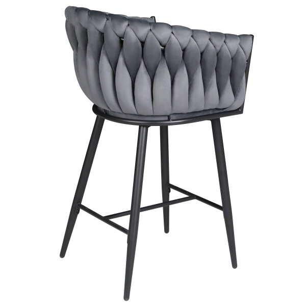 Полубарный стул Onder Mebli Lola BAR 65-ML (BK) Серый UC-901 Бархат-5