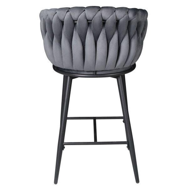 Полубарный стул Onder Mebli Lola BAR 65-ML (BK) Серый UC-901 Бархат-7