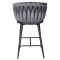 Полубарный стул Onder Mebli Lola BAR 65-ML (BK) Серый UC-901 Бархат-7-thumb