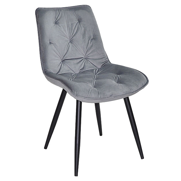 Стул Onder Mebli BRAD BK Серый PH-601 Бархат-0