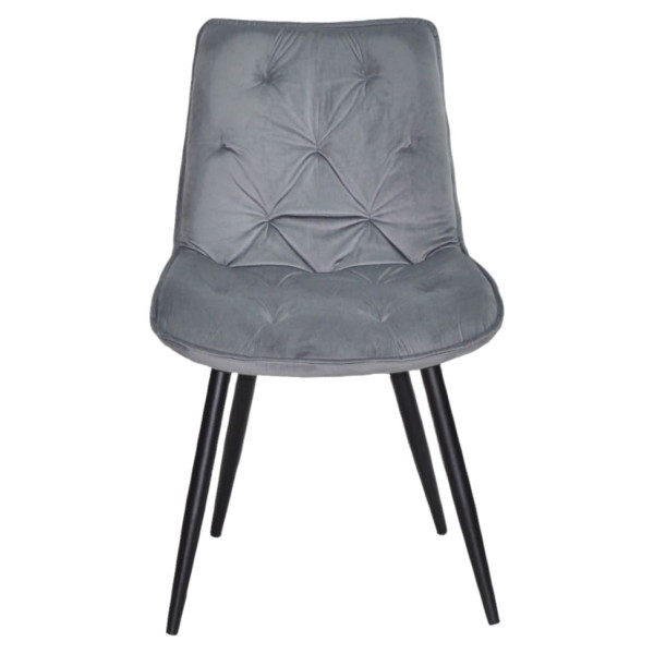 Стул Onder Mebli BRAD BK Серый PH-601 Бархат-1