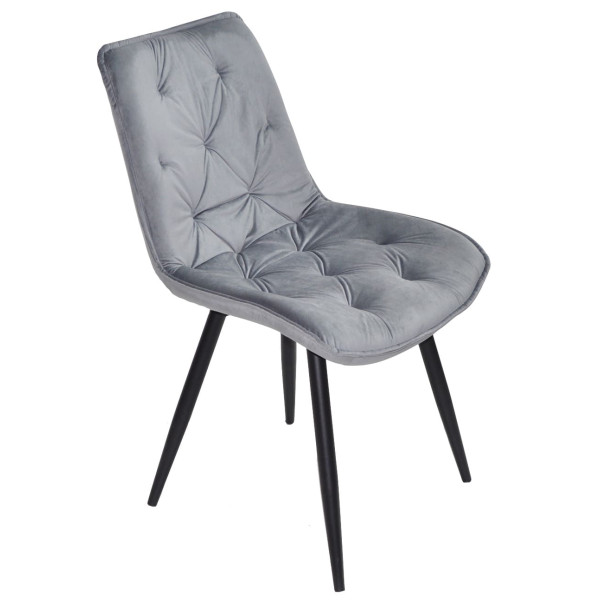 Стул Onder Mebli BRAD BK Серый PH-601 Бархат-2