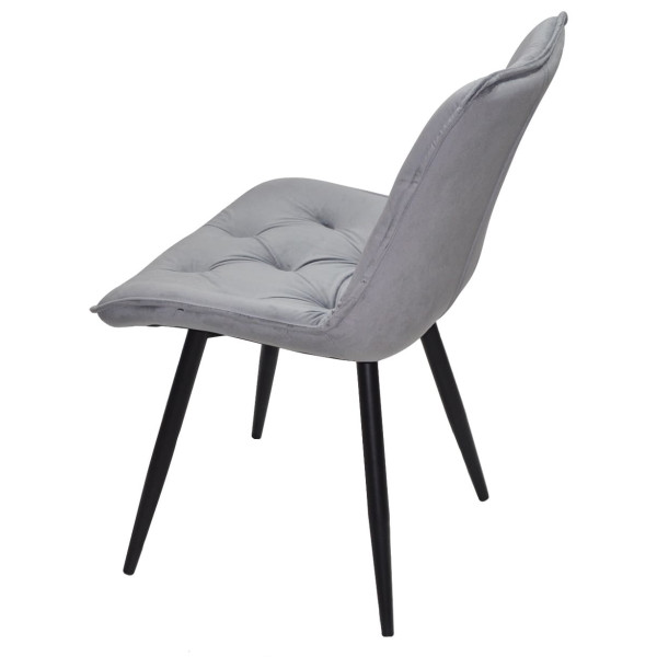 Стул Onder Mebli BRAD BK Серый PH-601 Бархат-4