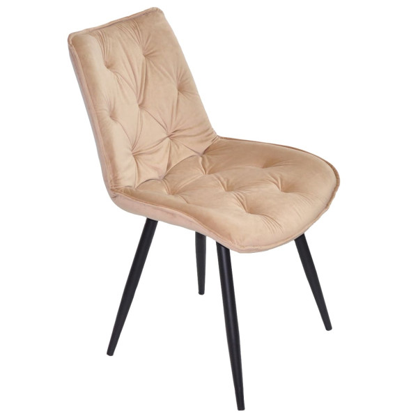 Стілець Onder Mebli BRAD BK Бежевий PH-604 Оксамит-1