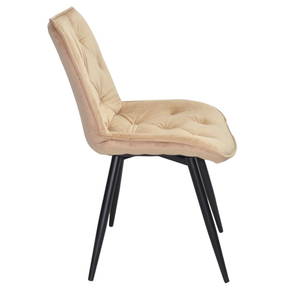 Стілець Onder Mebli BRAD BK Бежевий PH-604 Оксамит-2