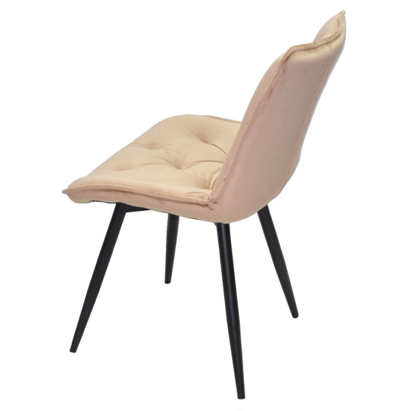 Стілець Onder Mebli BRAD BK Бежевий PH-604 Оксамит-3