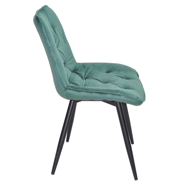 Стілець Onder Mebli BRAD BK Зелений PH-602 Оксамит-3