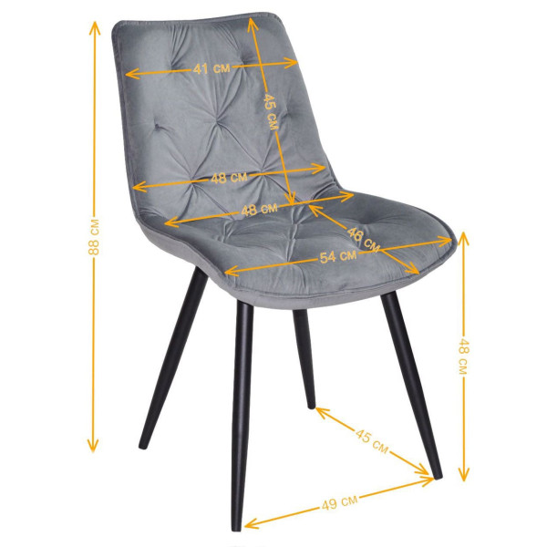 Стул Onder Mebli BRAD WD Бежевый PH-604 Бархат-2