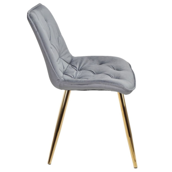 Стілець Onder Mebli BRAD GD Сірий PH-601 Оксамит-1