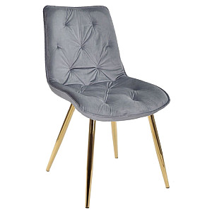 Стілець Onder Mebli BRAD GD Сірий PH-601 Оксамит