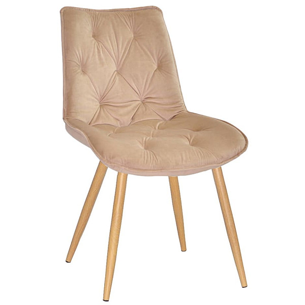 Стул Onder Mebli BRAD WD Бежевый PH-604 Бархат-0
