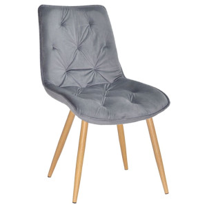 Стул Onder Mebli BRAD WD Серый PH-601 Бархат